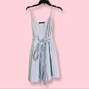 Boutique Striped Romper with Waist Tie SIZE L